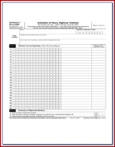 Federal Highway Use Tax Form 2290