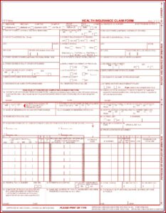 Fillable 1500 Claim Form Free