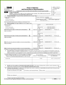 Fillable Power Of Attorney Form 2848