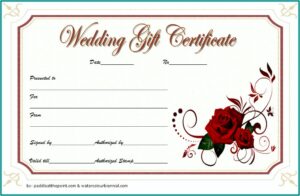 Floral Gift Certificate Template