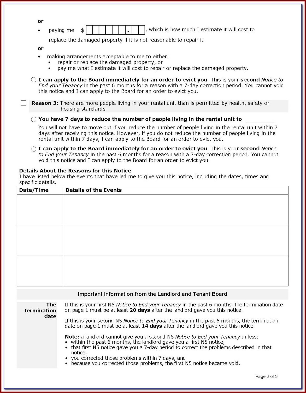 Form To Evict Tenant