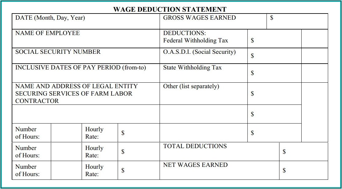 Free Canadian Pay Stub Template Excel