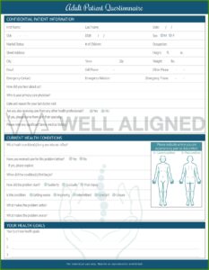 Free Chiropractic Intake Forms