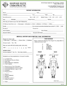 Free Chiropractic Patient Intake Forms