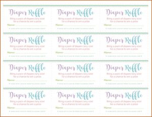 Free Diaper Raffle Ticket Template