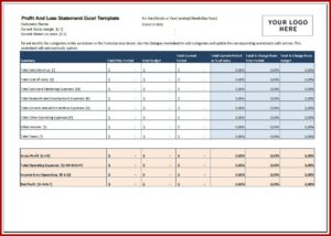 Free Excel Profit And Loss Template