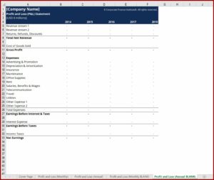 Free Excel Profit And Loss Template Uk