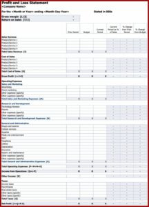 Free Excel Template Profit And Loss Statement