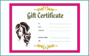 Free Hair Salon Gift Voucher Template