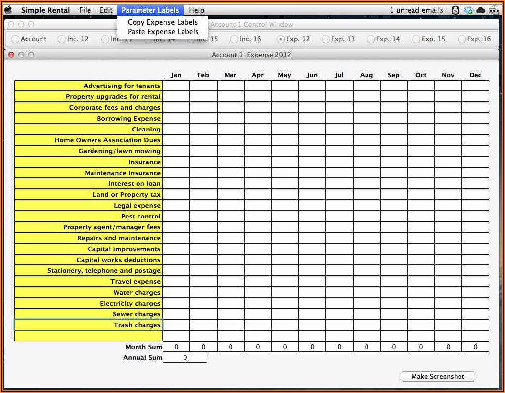 Free Income And Expenses Spreadsheet Template For Small Business