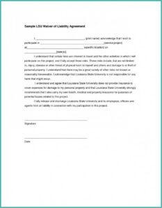 Free Liability Waiver Form