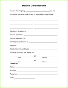 Free Medical Consent Form