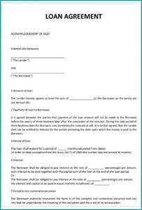 Free Personal Loan Contract Template