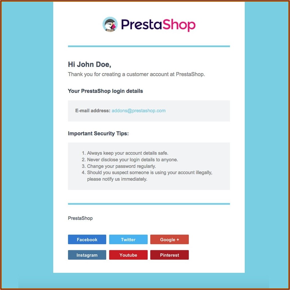 Free Prestashop Email Templates
