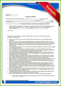 Free Printable Contract For Deed Forms