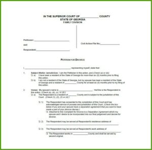 Free Printable No Fault Divorce Forms