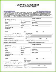 Free Printable Uncontested Divorce Forms Texas