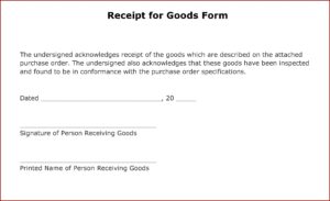 Free Receipt Form
