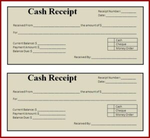 Free Receipt Format For Payment Received