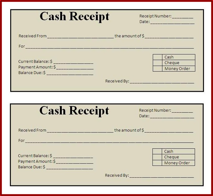 Free Receipt Format For Payment Received