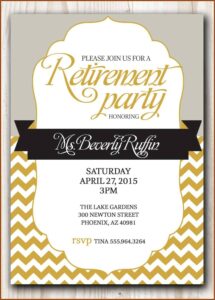 Free Templates For Retirement Party Flyers