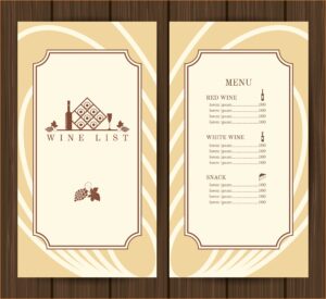 Free Wine Menu Template