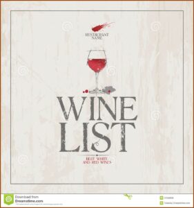 Free Wine Menu Template Downloads