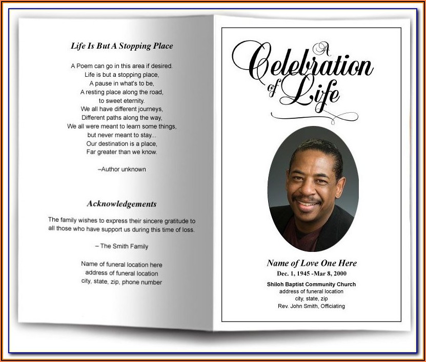 Funeral Programs Templates Word