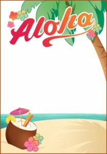 Hawaiian Luau Party Invitation Template Free