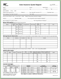 Home Insurance Quote Form Template