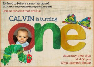 Hungry Caterpillar Invitation Template Free