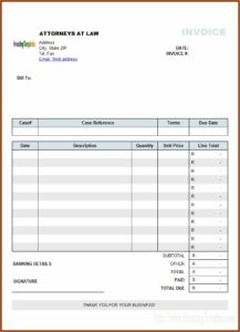 Independent Contractor Invoice Template South Africa
