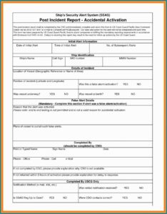 Information Security Incident Report Template Word