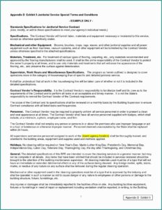 Janitorial Contracts Samples