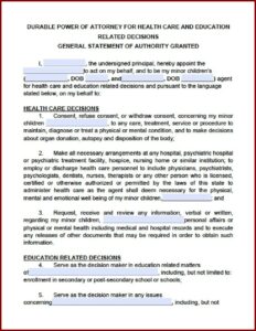 Kansas Durable Power Of Attorney For Health Care Decisions Form