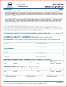 Landlord Tenancy Forms Bc