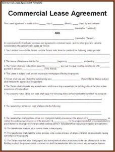 Lease Agreement For Office Space Sample