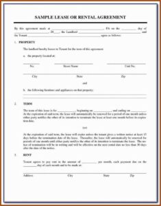 Lease Agreement Template Fl
