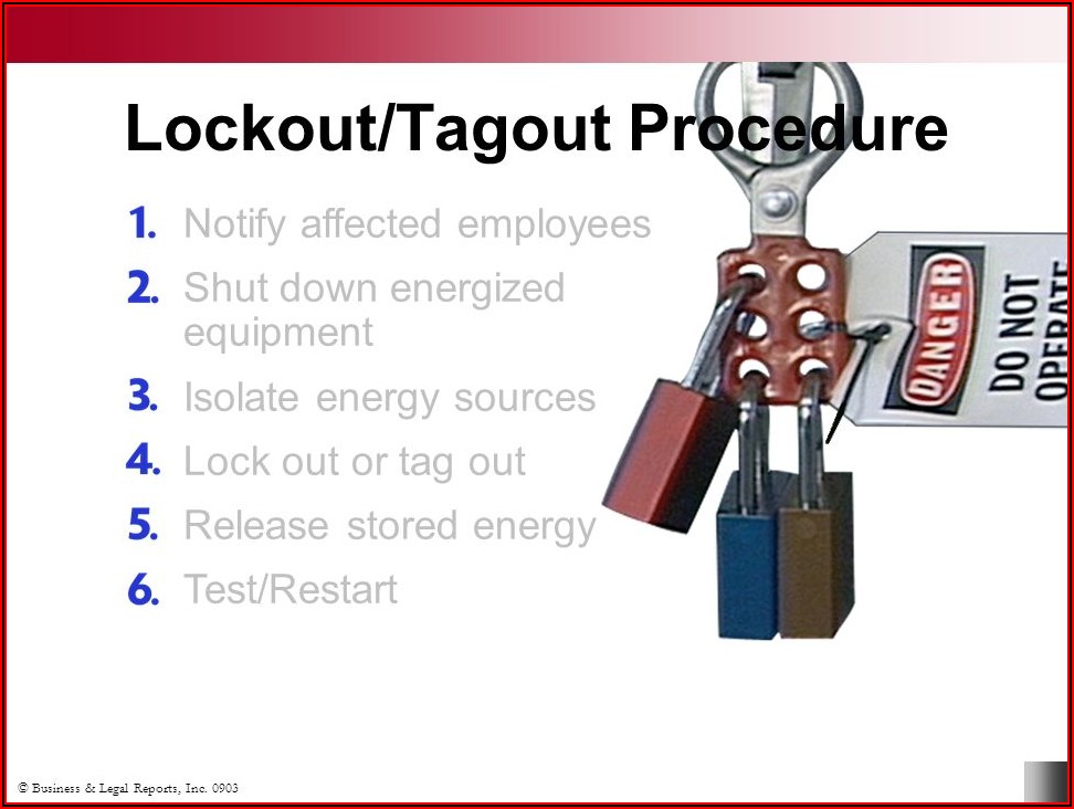 Lockouttagout Procedures Are Used When