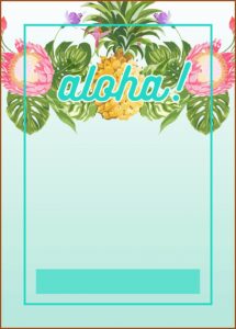 Luau Party Invitation Template Free