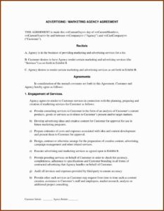 Marketing Agreement Template Free
