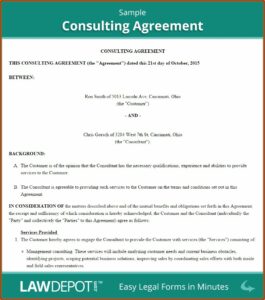 Marketing Consultant Agreement Template