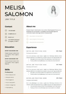 Microsoft Word Professional Resume Templates