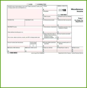 Misc 1099 Form 2018