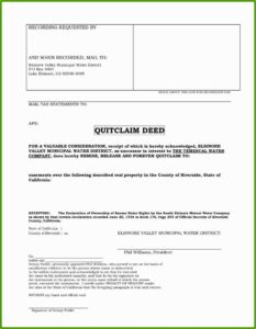 Missouri Quit Claim Deed Form Free