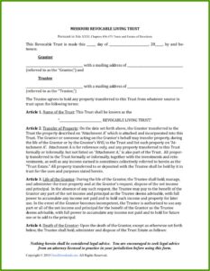 Missouri Quit Claim Deed Template
