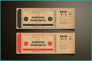 Movie Ticket Place Card Template