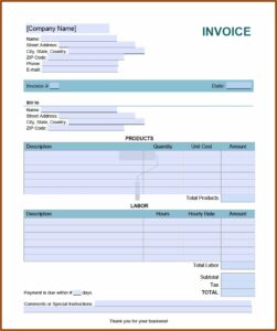 Paint Job Invoice Template