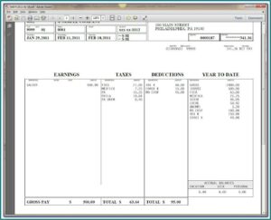 Paycheck Stub Templates Free