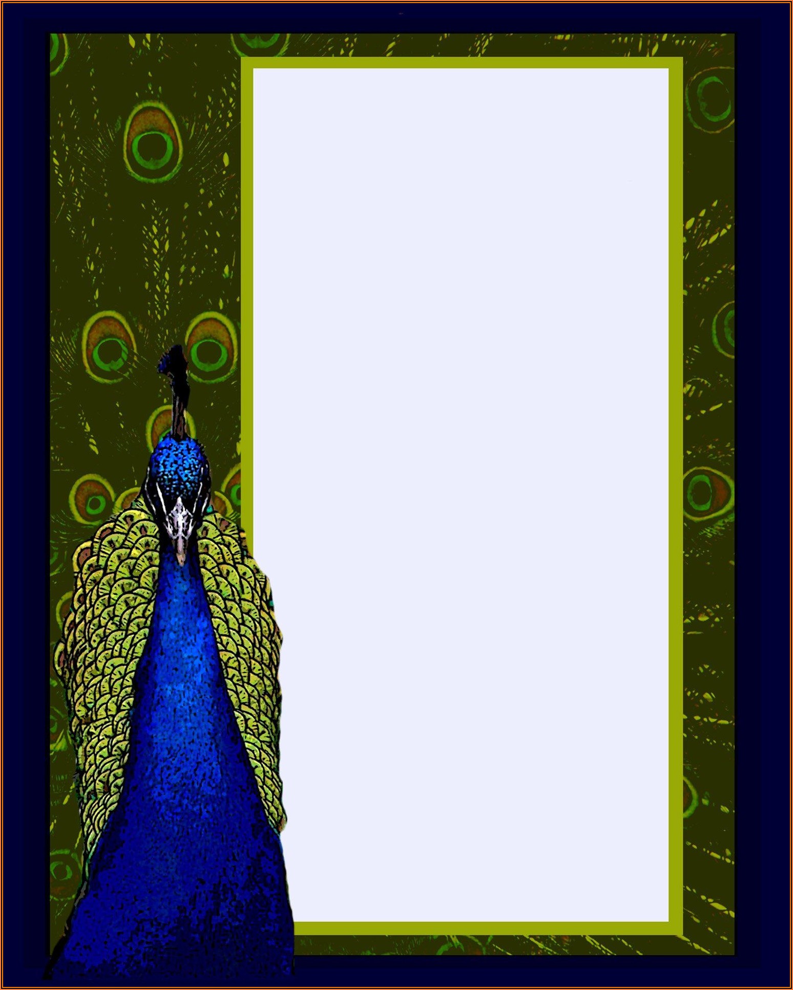 Peacock Invitations Template Free